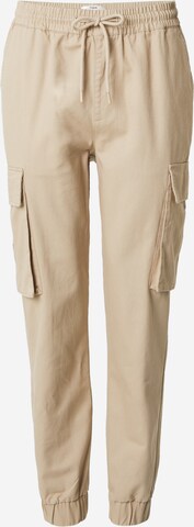 Effilé Pantalon cargo 'Adriano' ABOUT YOU x Jaime Lorente en beige : devant