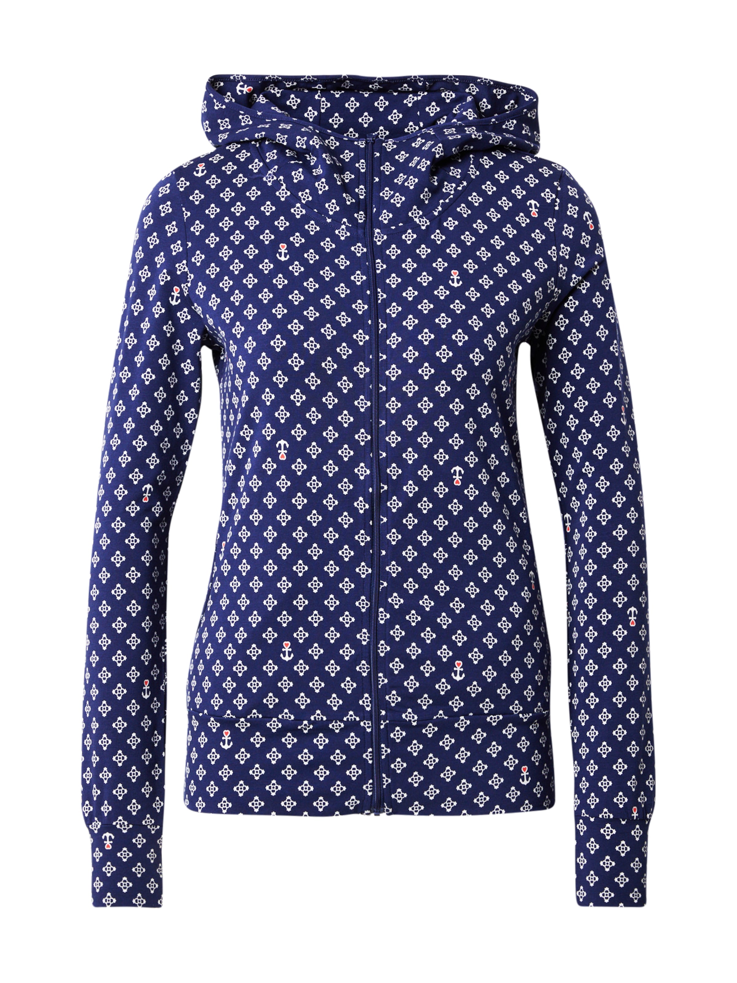 Blutsgeschwister Кофта на молнии 'Duba' в Синий: спереди