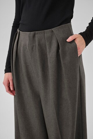 My Essential Wardrobe Wide leg Pleat-front trousers 'SpaceMW ' in Grey