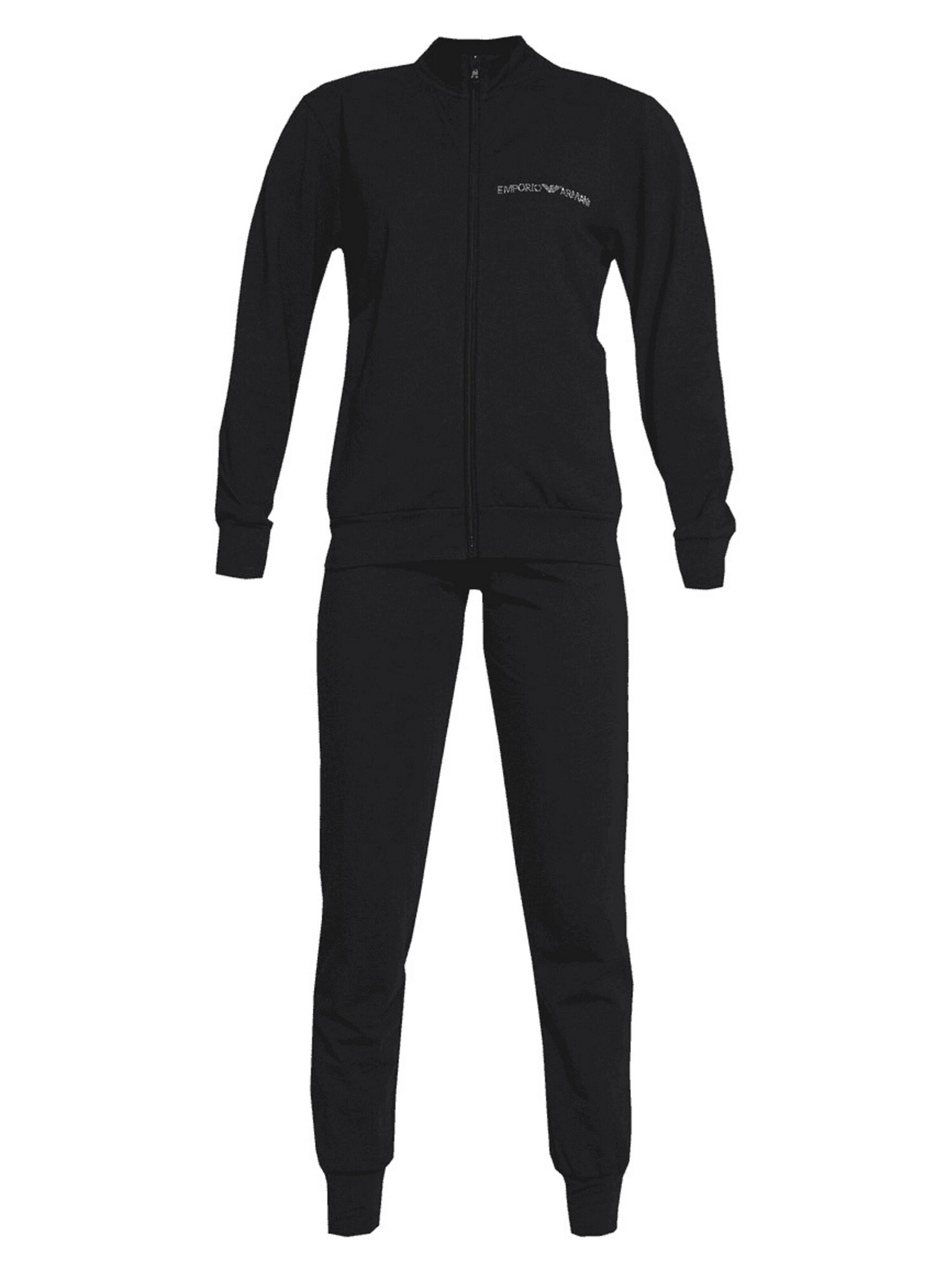 Tuta da jogging di Emporio Armani in nero: frontale