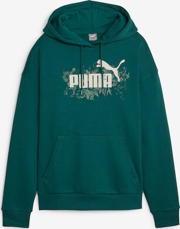 PUMA Sport sweatshirt 'FLORAL VIBES' i grön: framsida