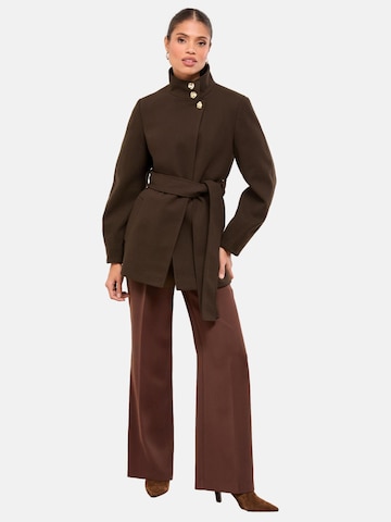Lipsy Between-seasons coat in Brown: front