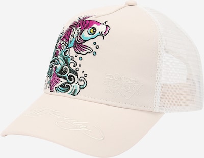 Ed Hardy Casquette en jade / rose / noir / blanc, Vue avec produit