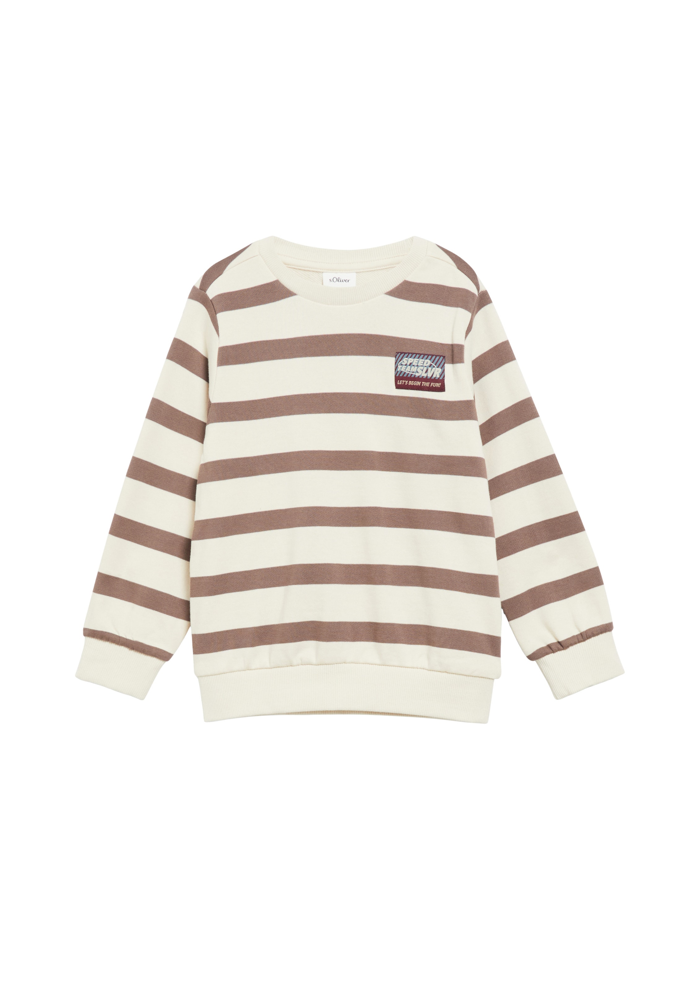 s.Oliver Sweatshirt in Beige: voorkant