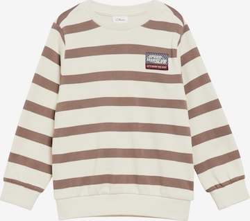 s.Oliver Sweatshirt in Beige: voorkant