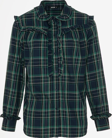 BIG STAR Blouse 'Frilo' in Blue: front