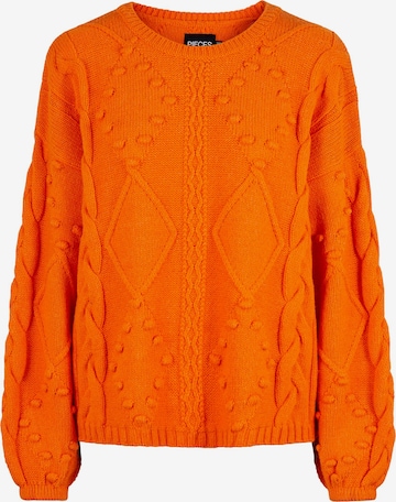 PIECES Sweter 'Donsi' w kolorze pomarańczowy: przód