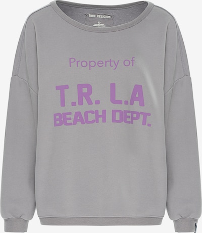 True Religion Sweatshirt em cinzento / roxo, Vista do produto