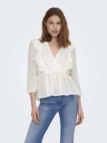 ONLY Blouse 'LONDON' in Wit: voorkant