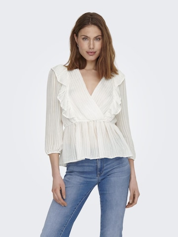 ONLY Blouse 'LONDON' in Wit: voorkant