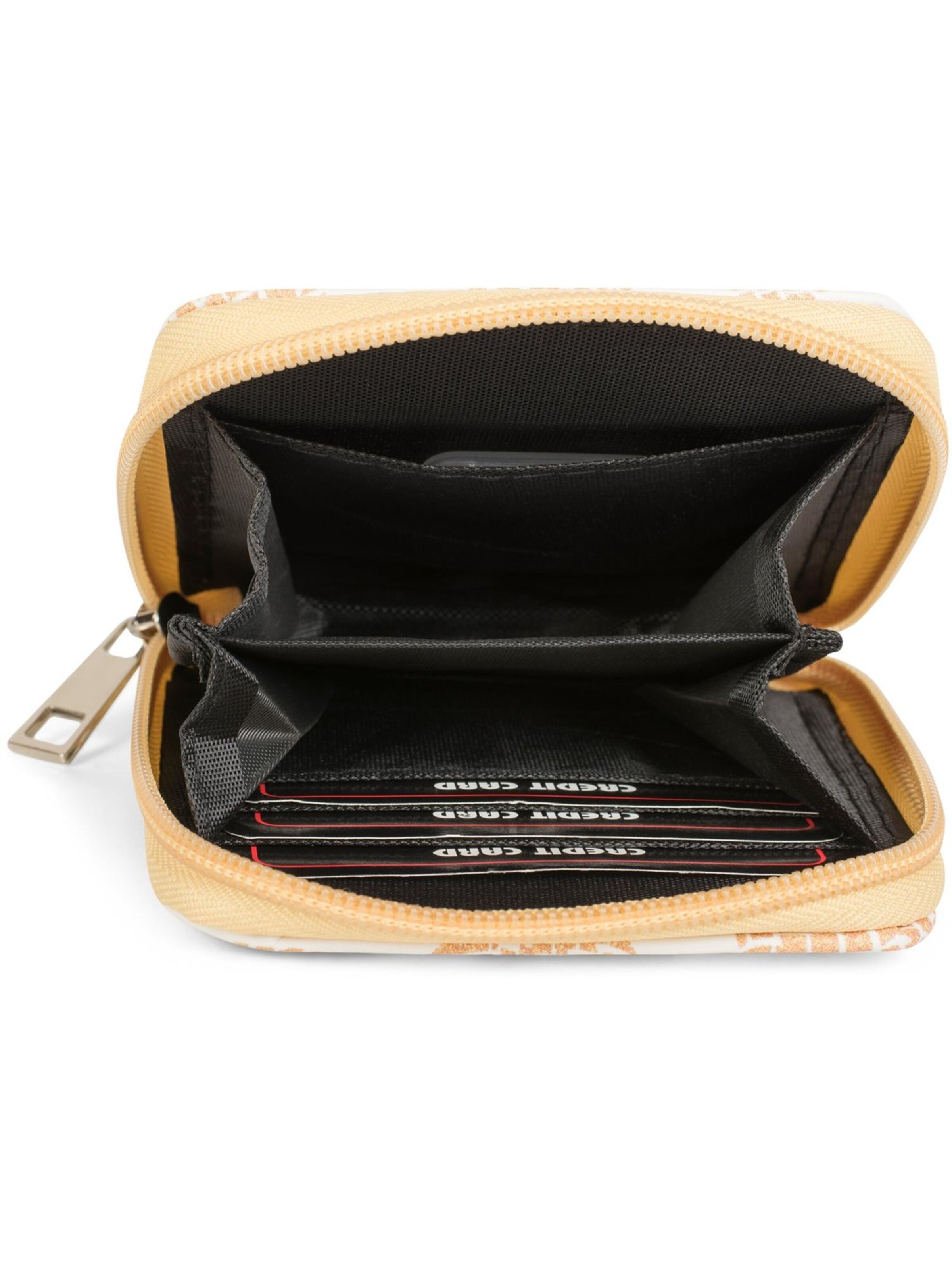 styleBREAKER Wallet 'Mini Geldbörse mit Ananas Muster' in White