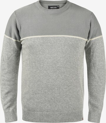 INDICODE JEANS Strickpullover 'Lynn' in Grau: predná strana