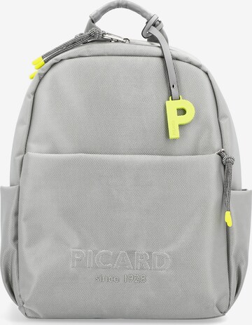 Picard Backpack 'Lucky one' in Silver: front