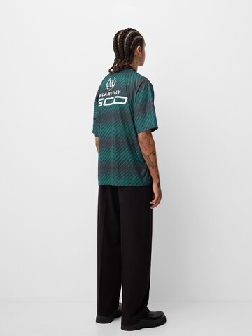 Bershka Tričko 'ACADEMY MILAN' – zelená
