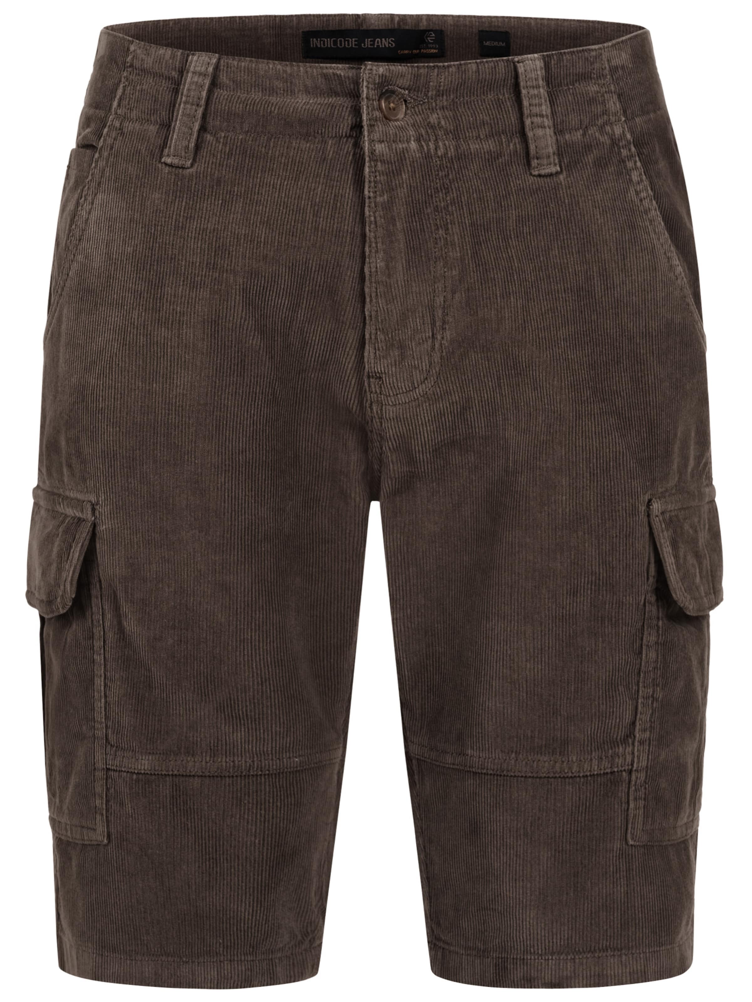 INDICODE JEANS Cargoshorts 'Monroe' in Braun: Vorderseite