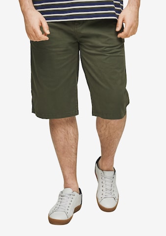 s.Oliver Men Big Sizes Loose fit Chino Pants in Green: front