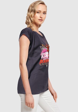 ABSOLUTE CULT T-Shirt 'Deadpool - Rides a Unicorn' in Blau