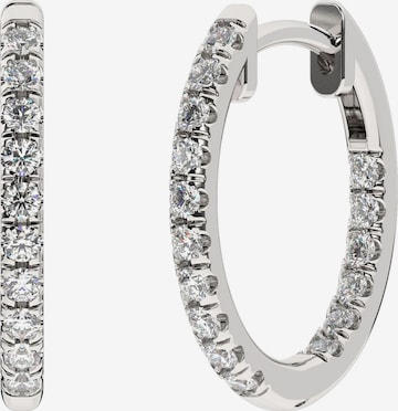 Boucles d'oreilles Diam Addict en argent : devant