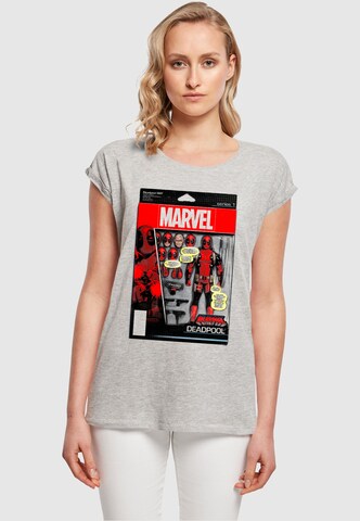 ABSOLUTE CULT T-Shirt 'Deadpool - Action Figure' in Grau: predná strana