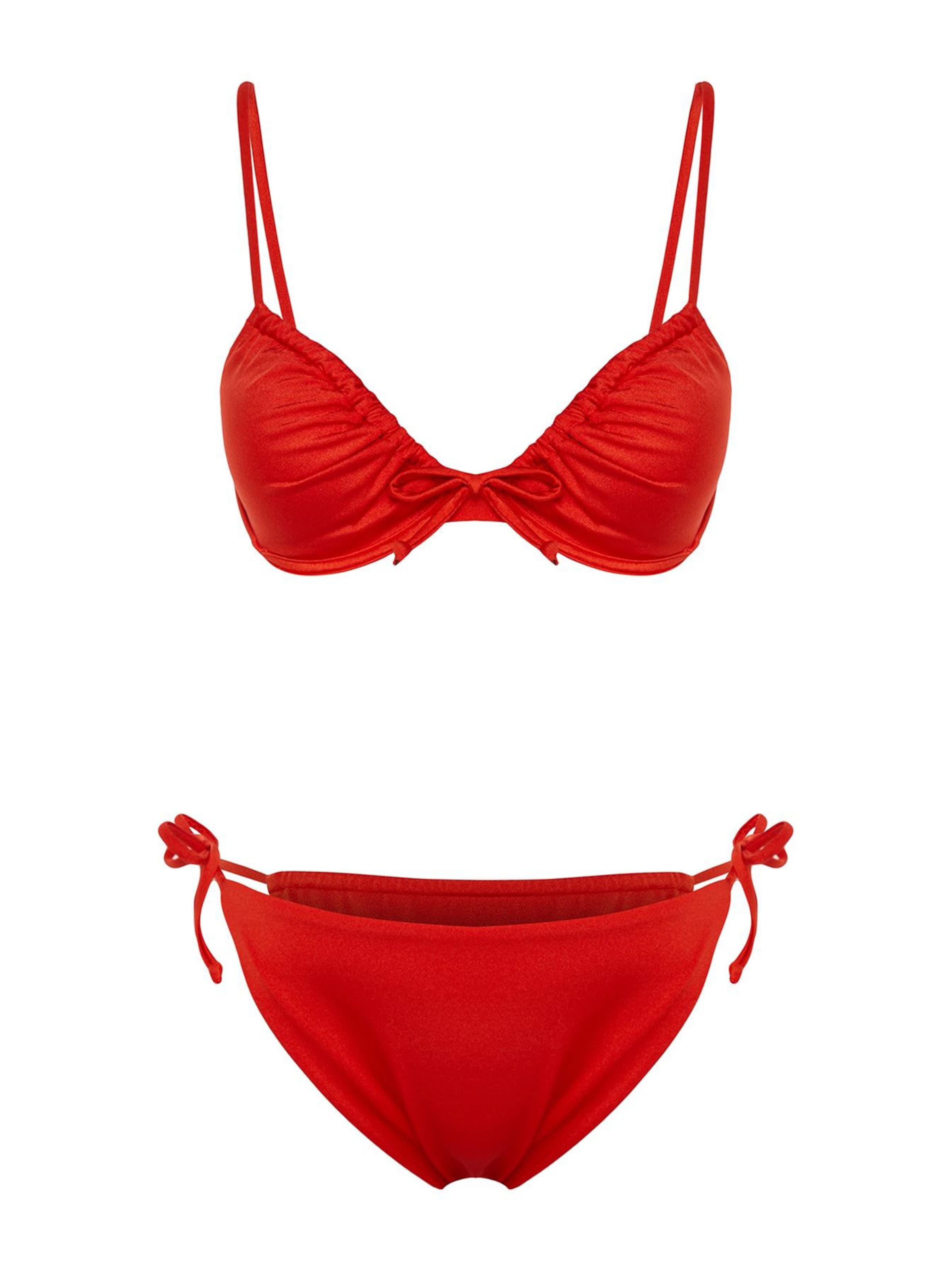 raudona Trendyol Marškinėliai Bikinis: priekis