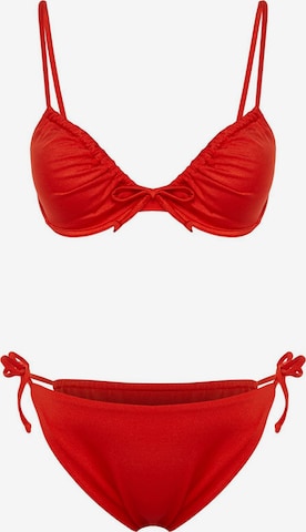 TrendyolT-shirt Bikini - crvena boja: prednji dio