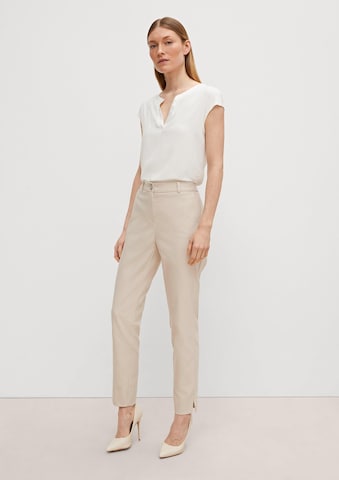 COMMA Tapered Pleated Pants in Beige