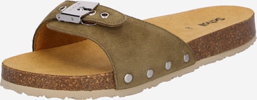 Mule 'PESCURA LEA' Scholl Iconic en vert : devant