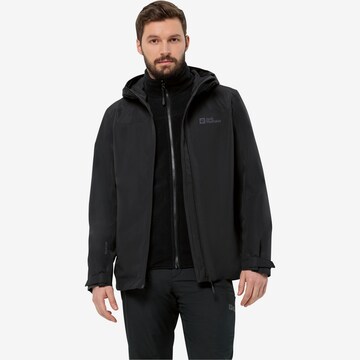 JACK WOLFSKIN Outdoorjacke 'Taubenberg' in Schwarz: predná strana