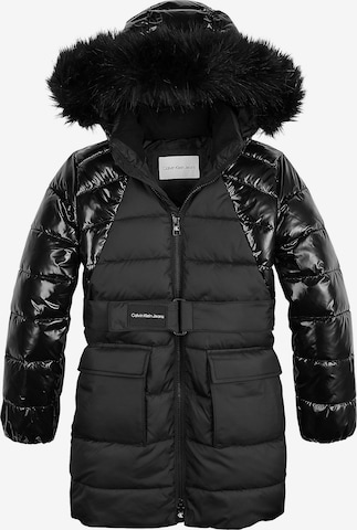 Manteau Calvin Klein Jeans en noir : devant