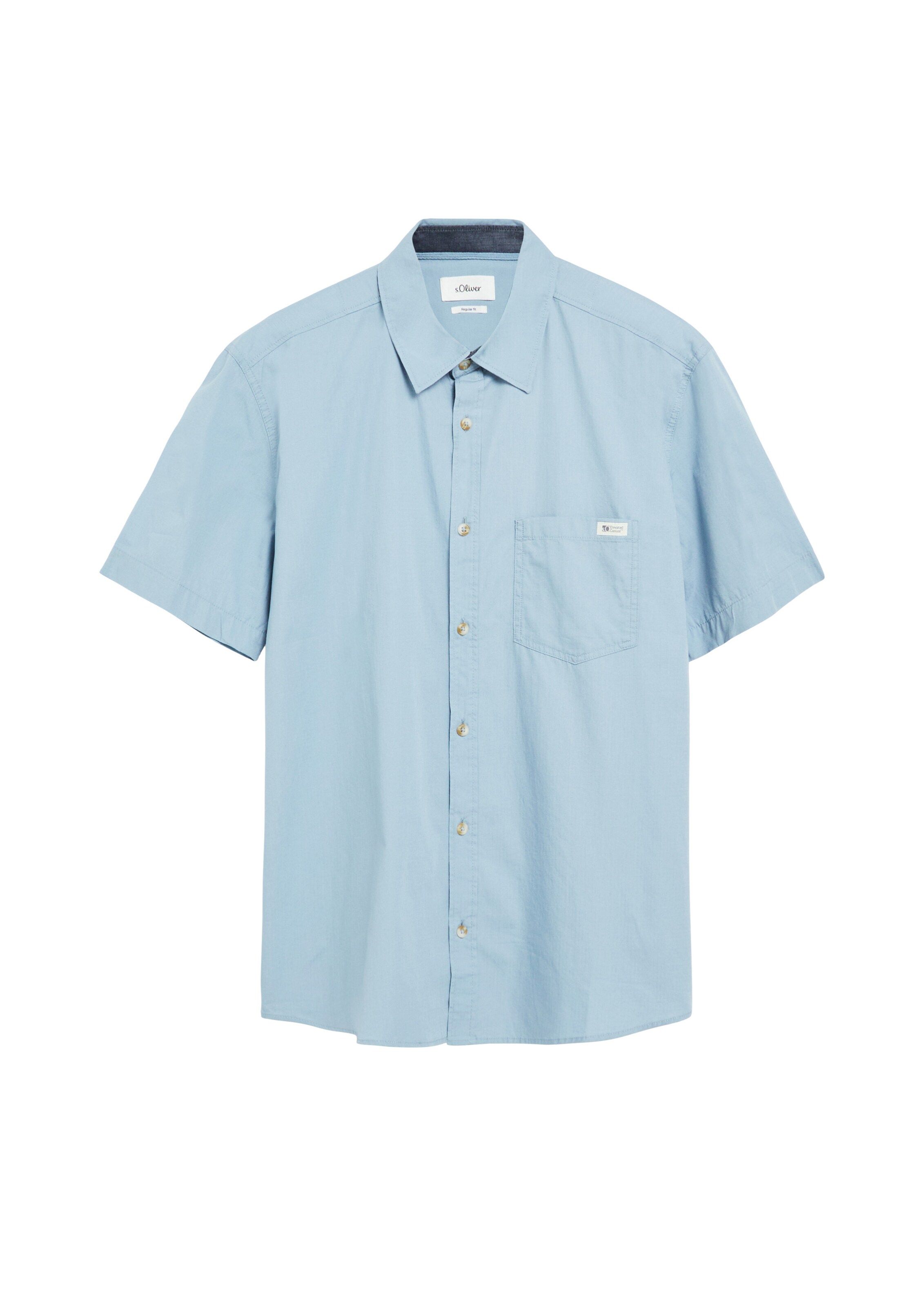 s.Oliver Overhemd in Blauw: voorkant