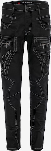 CIPO & BAXX Regular Jeans in Zwart: voorkant