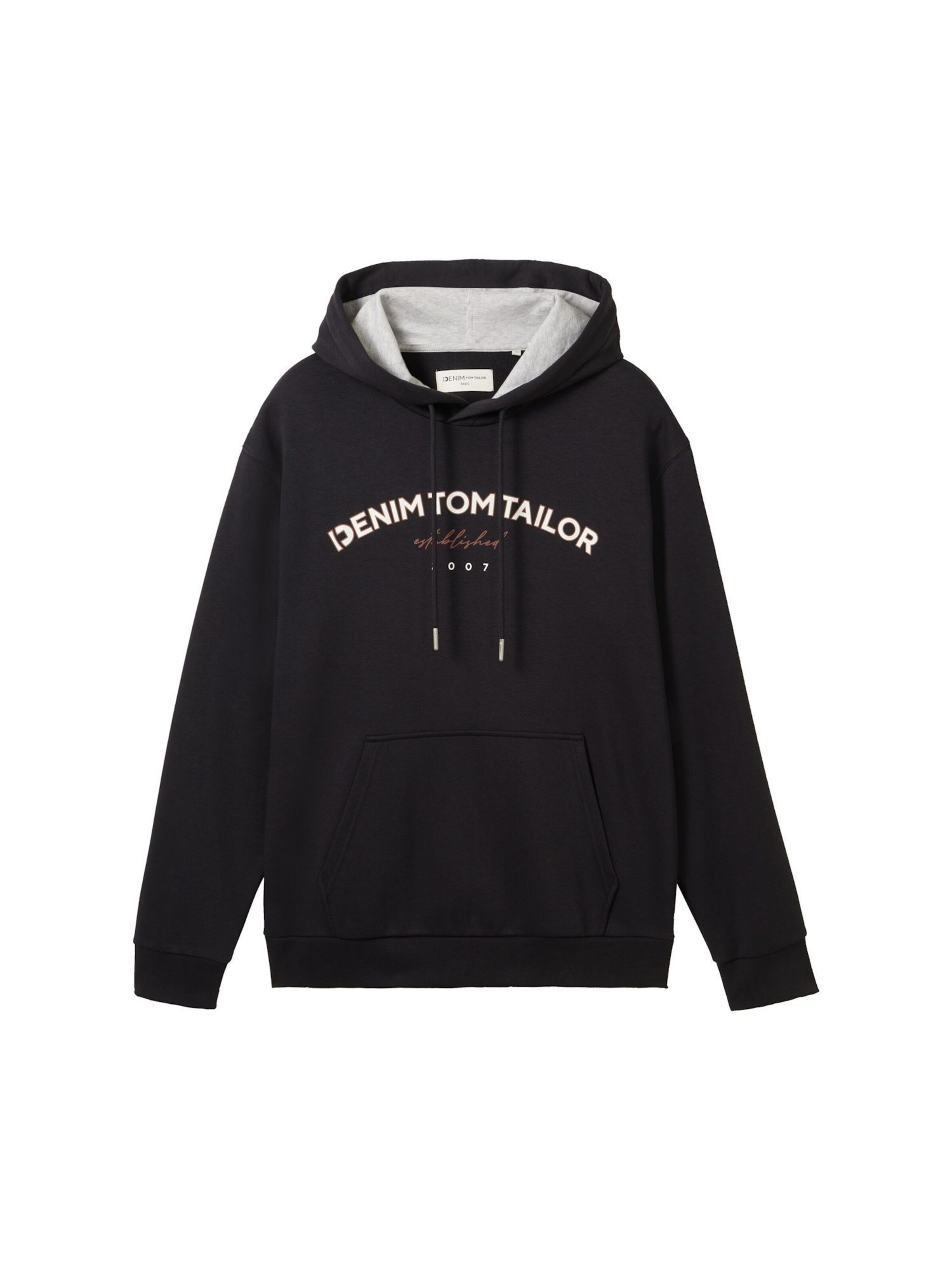 TOM TAILOR DENIM Sweatshirt i sort: forside