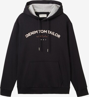 TOM TAILOR DENIM Sweatshirt in Zwart: voorkant