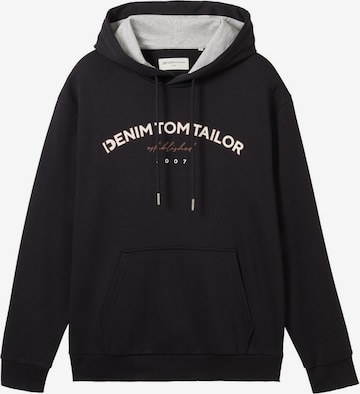 Sweat-shirt TOM TAILOR DENIM en noir : devant