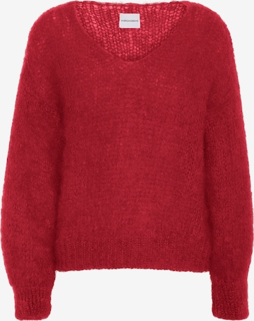 americandreams Oversizepullover 'Milana Mohair' in Rot: Vorderseite