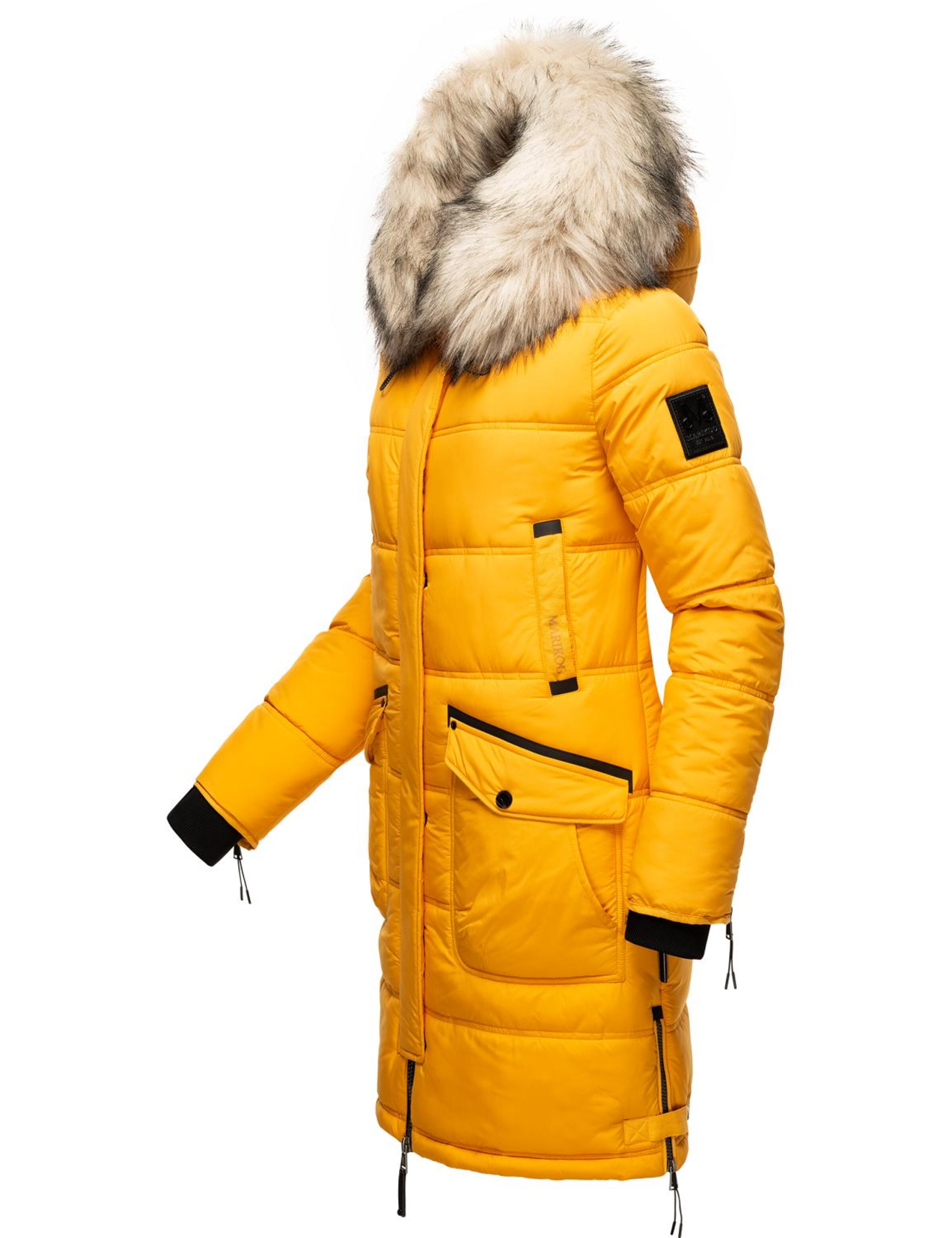 MARIKOO Winter coat 'Chaskaa' in Yellow