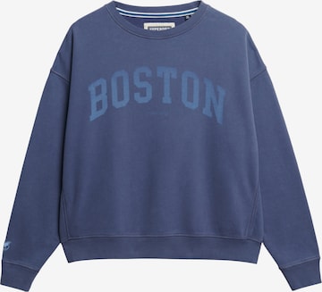 Superdry Sweatshirt 'Athletic Essentials' in Blauw: voorkant