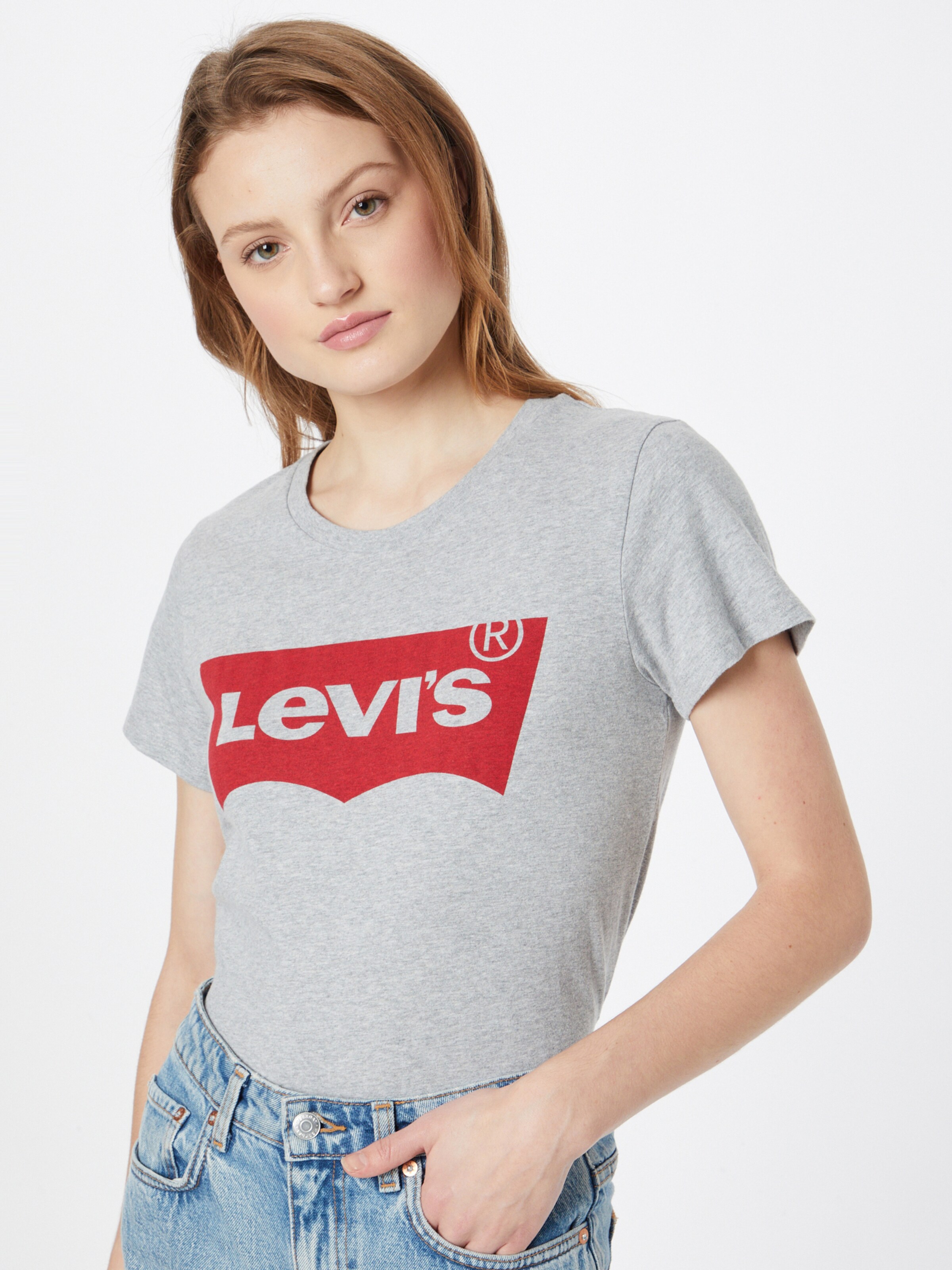 T-Shirt Levi's uomo 100% Cotone stampo sul petto, Bianco- Nero-Blu Dresserd
