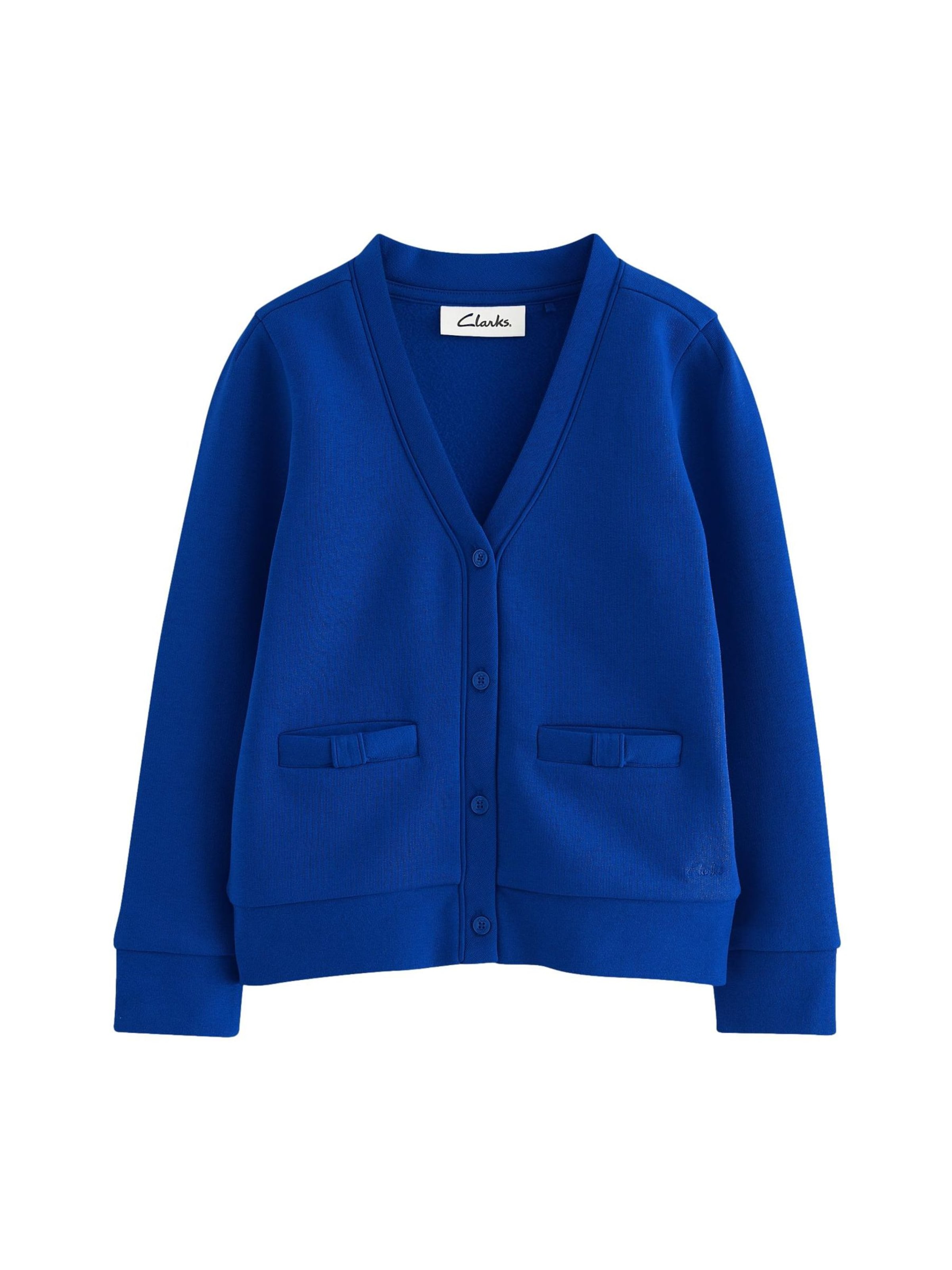 CLARKS - Sudadera con cremallera en azul: frente