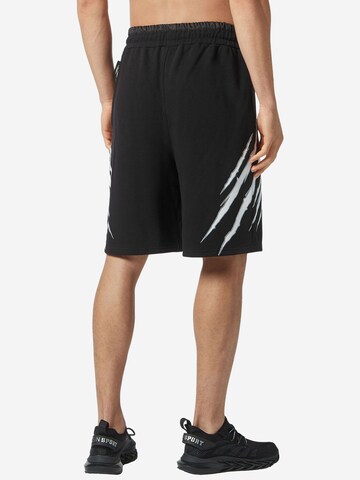 Plein Sport Loosefit Shorts 'Scratch' in Schwarz