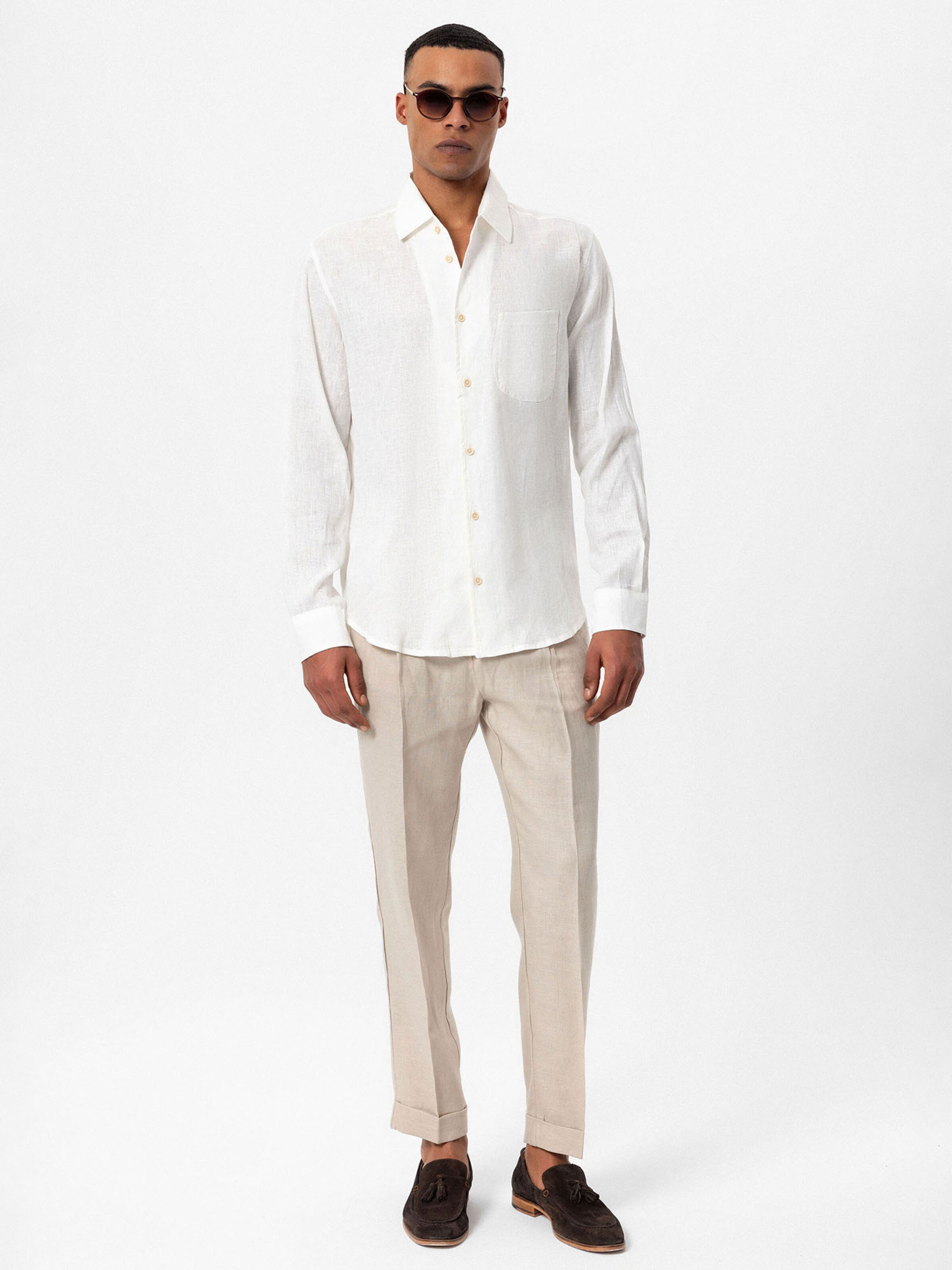 Antioch Slim fit Button Up Shirt in White