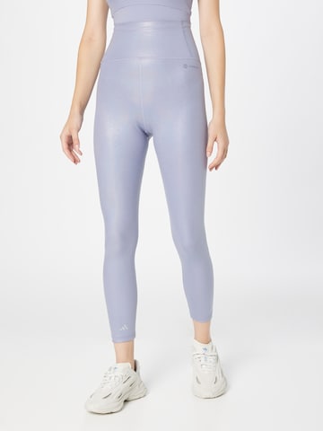 ADIDAS PERFORMANCE Skinny Workout Pants in Purple: front