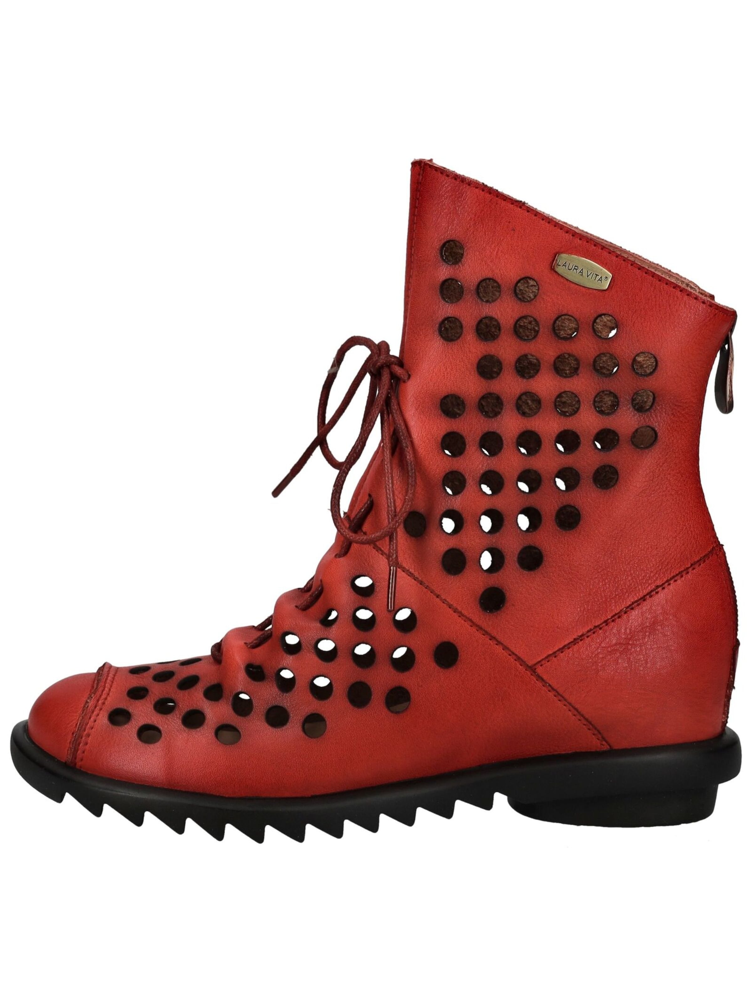 Stivaletto stringato di Laura Vita in rosso