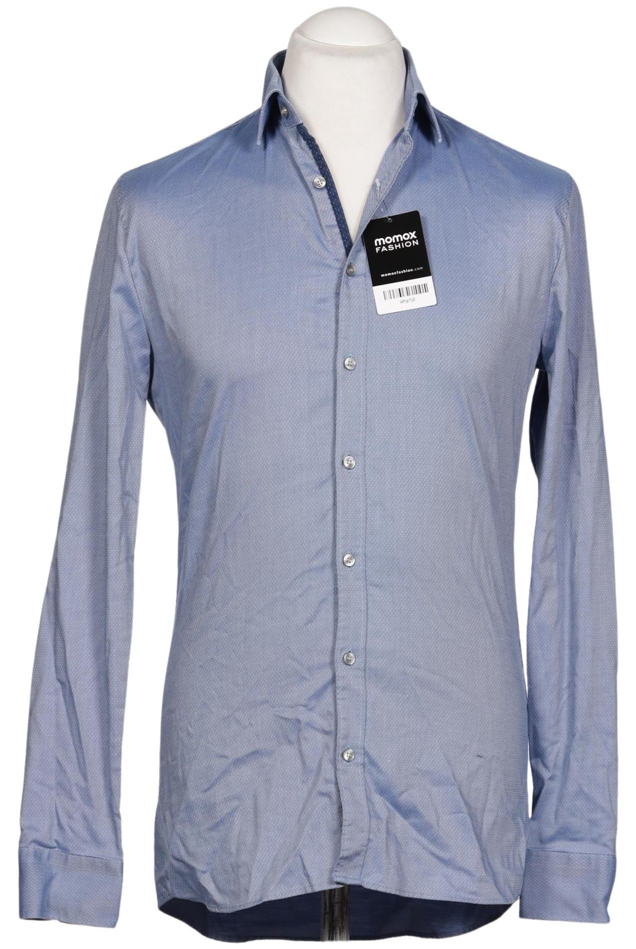 OLYMP Button Up Shirt in M in Blue: front
