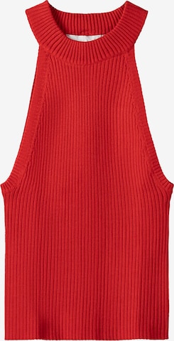 Bershka Gebreide top in Rood: voorkant