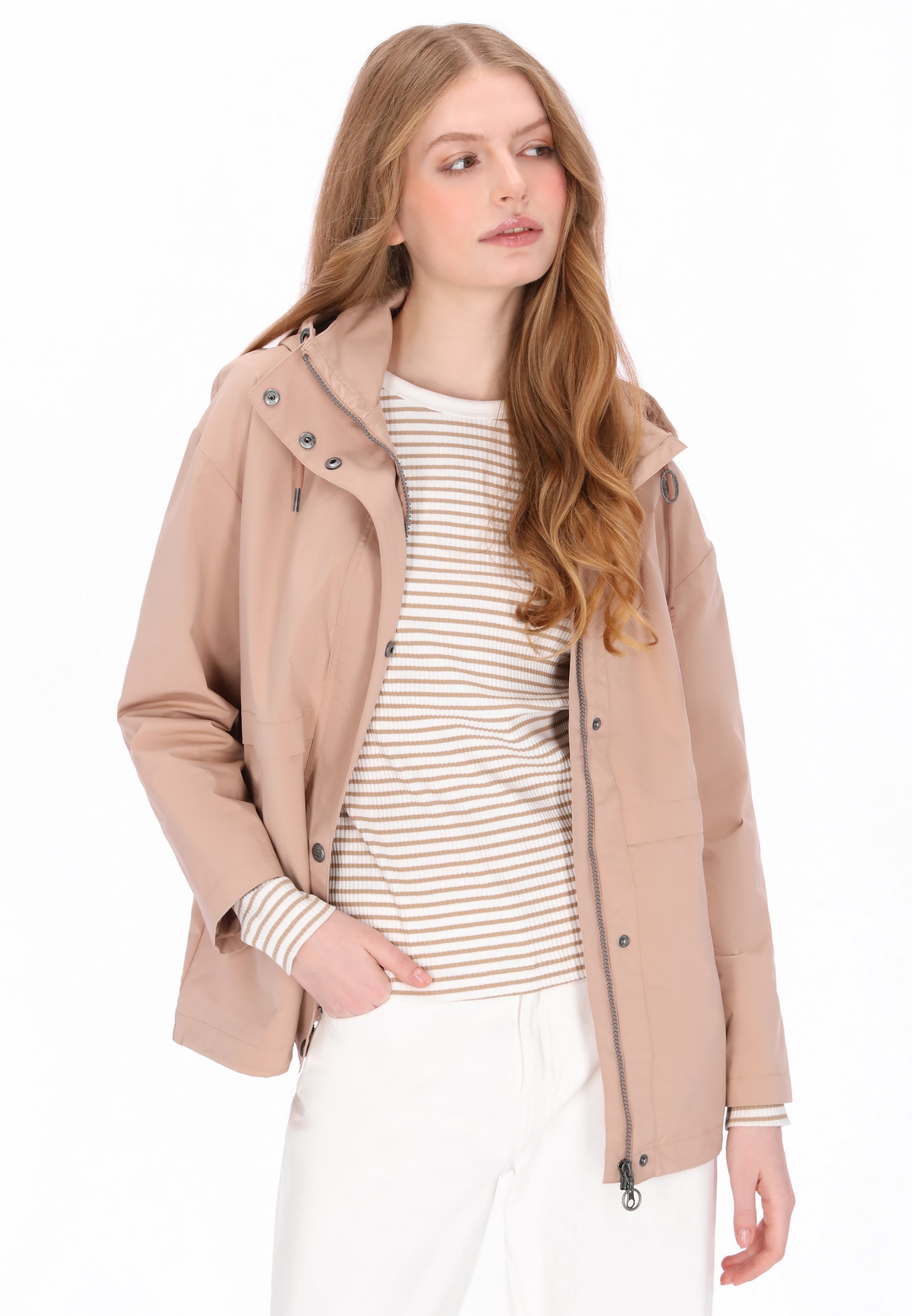 DreiMaster Maritim Tussenjas in Beige: voorkant