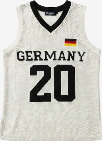 Kleidermafia Paita 'Oversize Germany Knit Tanktop - White' värissä valkoinen: etupuoli