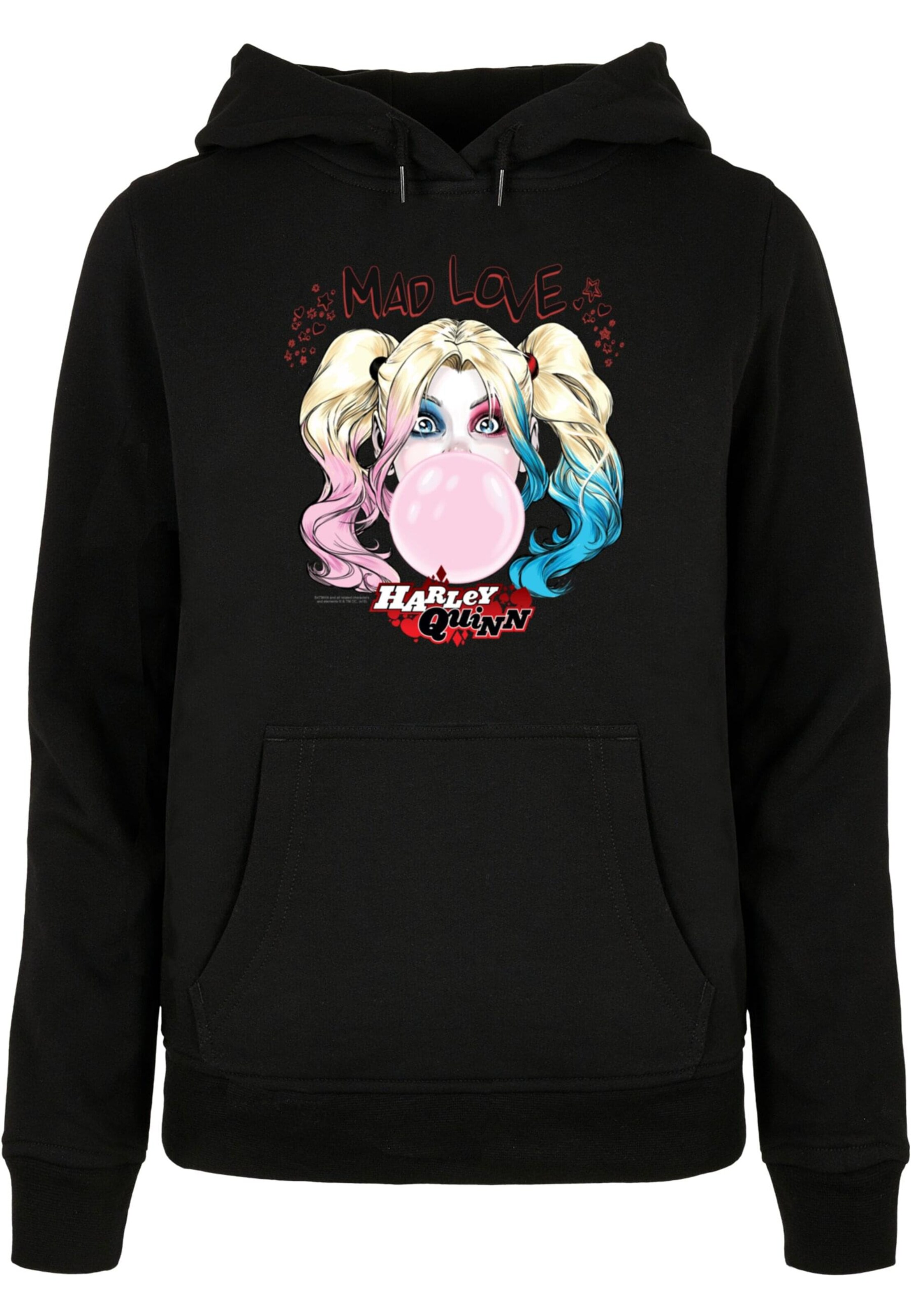 Sweat-shirt 'Batman - Harley Quinn Mad Love' ABSOLUTE CULT en noir : devant