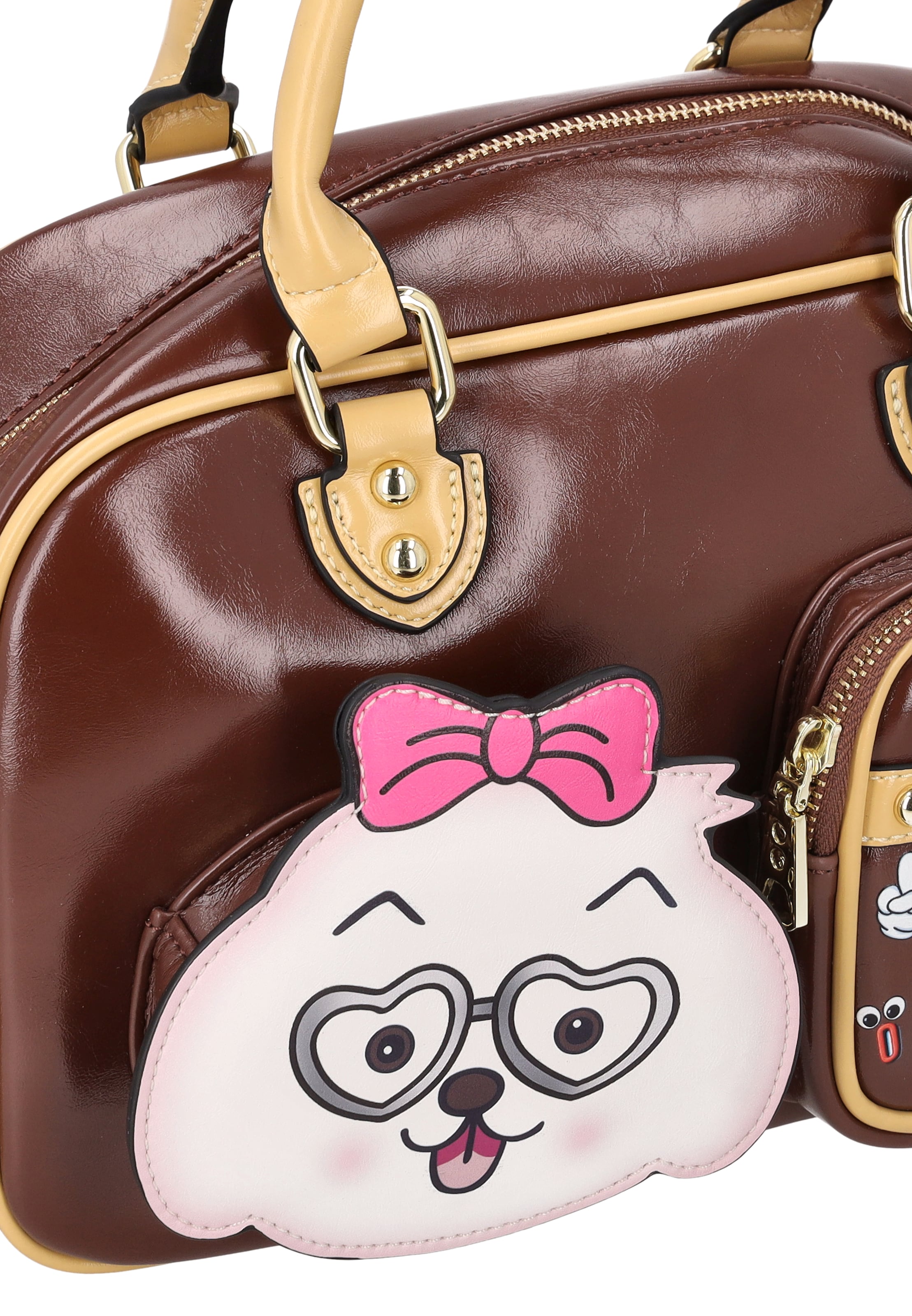 MYMO Handbag 'Pop Eyetheme' in Brown