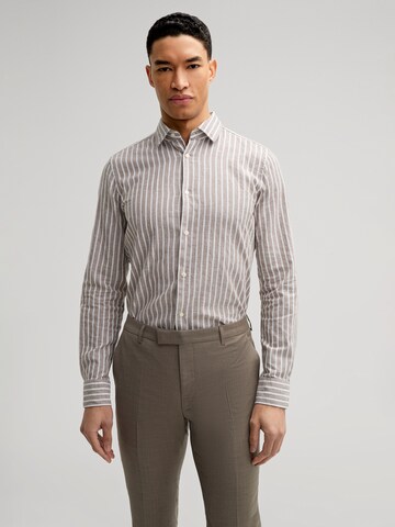 JOOP! Slim fit Overhemd 'Pit' in Bruin: voorkant
